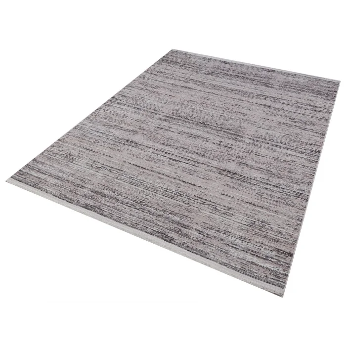 Allegro 1061 Açık Gri Dekoratif Modern Kaymaz Tabanlı Makine Halısı ✄