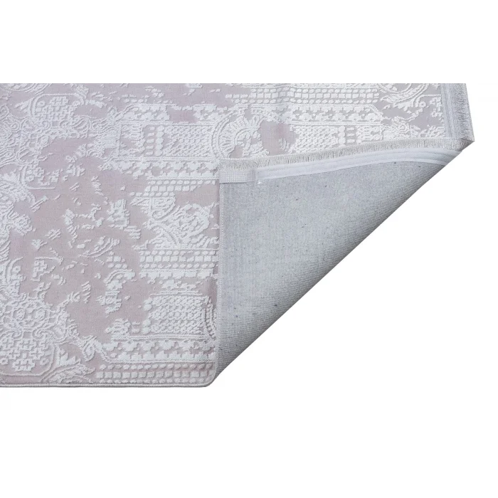 Allegro 1062 Beyaz Dekoratif Modern Kaymaz Tabanlı Makine Halısı ✄