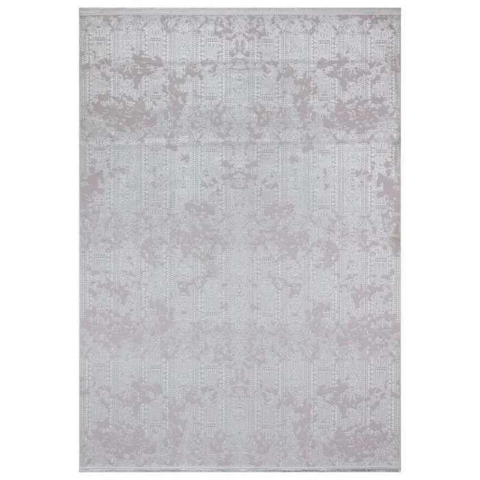 Allegro 1062 Beyaz Dekoratif Modern Kaymaz Tabanlı Makine Halısı ✄