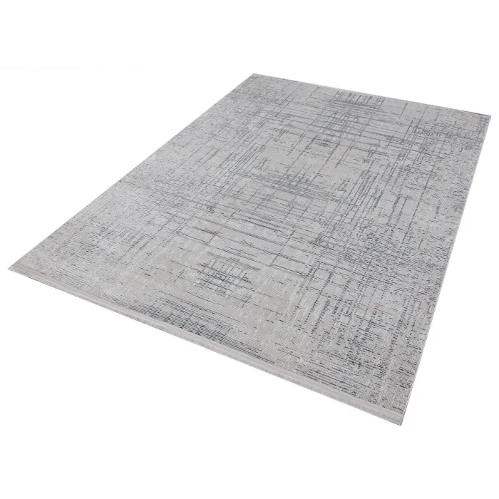 Allegro 2079 Gri Dekoratif Modern Kaymaz Tabanlı Makine Halısı ✄