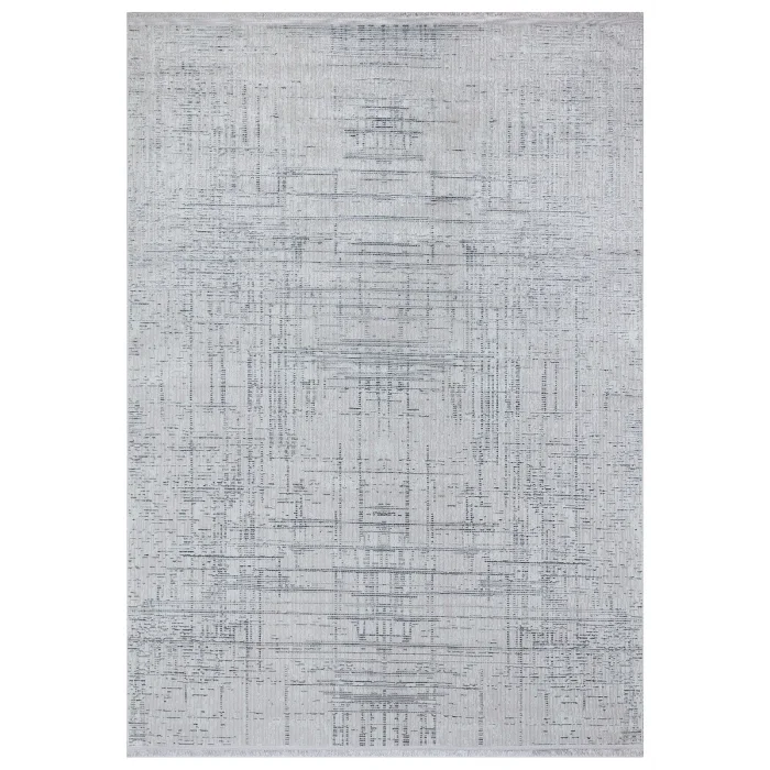 Allegro 2079 Gri Dekoratif Modern Kaymaz Tabanlı Makine Halısı ✄