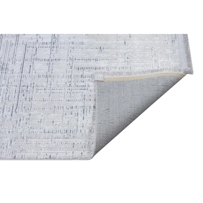 Allegro 2079 Gri Dekoratif Modern Kaymaz Tabanlı Makine Halısı ✄
