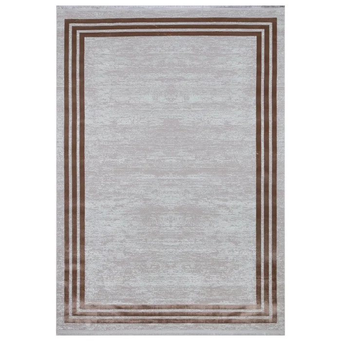 Allegro 2185 Vizon Dekoratif Modern Kaymaz Tabanlı Makine Halısı
