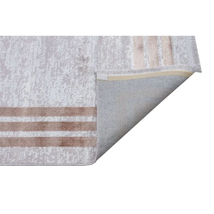 Allegro 2185 Vizon Dekoratif Modern Kaymaz Tabanlı Makine Halısı