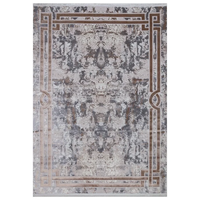 Allegro A1022 Vizon Dekoratif Modern Kaymaz Tabanlı Makine Halısı