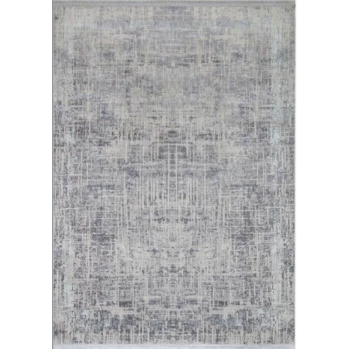 Allegro Soft 2986 Gri Dekoratif Modern Kaymaz Tabanlı Makine Halısı
