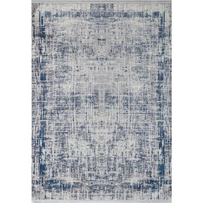 Allegro Soft 2986 Mavi Dekoratif Modern Kaymaz Tabanlı Makine Halısı