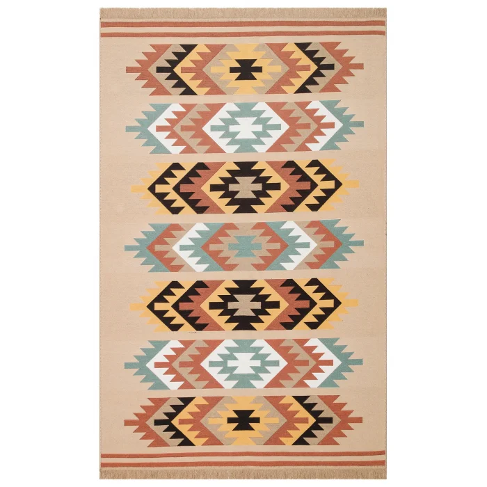 Arya Ar 39 Multy %100 Geri Dönüşümlü Pamuktan Çift Taraflı Yıkanabilir Modern Dekoratif Kilim