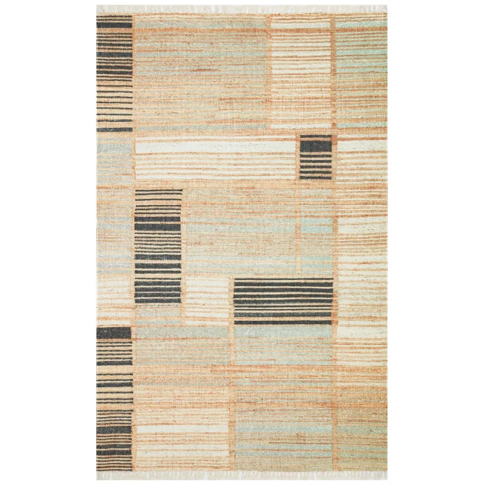 Asos As 08 Natural Grey Jüt Hasır Görünümlü Hav Toz Vermeyen Çift Taraflı Kullanılabilen Yıkanabilir Kilim