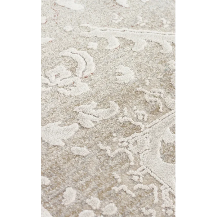 BABİL BBL 02 Beıge Yumuşak Dokulu Vintage Esintilere Sahip Over-dyed Sık Dokuma Salon Halısı