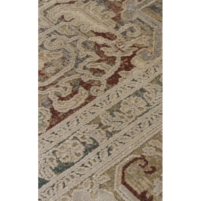 BABİL BBL 02 Beıge Yumuşak Dokulu Vintage Esintilere Sahip Over-dyed Sık Dokuma Salon Halısı