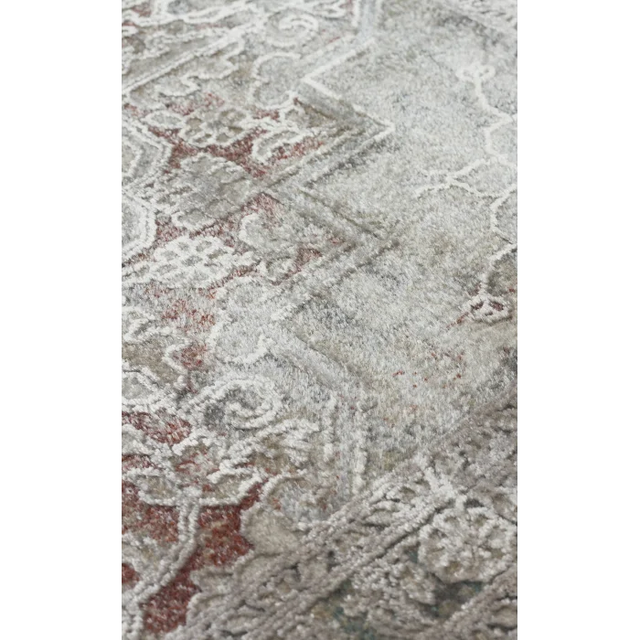 BABİL BBL 02 Grey Yumuşak Dokulu Vintage Esintilere Sahip Over-dyed Sık Dokuma Salon Halısı