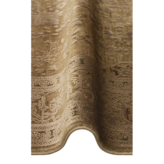 BABİL BBL 02 Bronze Yumuşak Dokulu Vintage Esintilere Sahip Over-dyed Sık Dokuma Salon Halısı