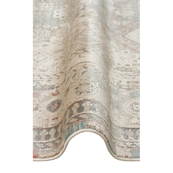 BABIL HALI 0033 Yumuşak Dokulu Vintage Esintilere Sahip Over-dyed Sık Dokuma Salon Halısı