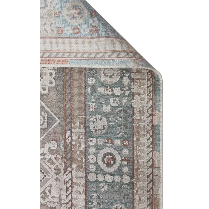 BABIL HALI 0034 Yumuşak Dokulu Vintage Esintilere Sahip Over-dyed Sık Dokuma Salon Halısı