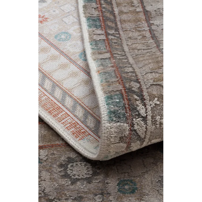 BABIL HALI 0034 Yumuşak Dokulu Vintage Esintilere Sahip Over-dyed Sık Dokuma Salon Halısı