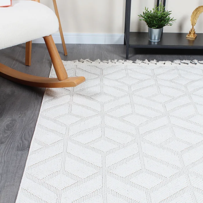 Boho BH-1 Krem Bukle Dokuma Modern Makine Halısı