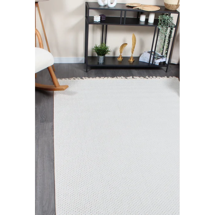 Boho BH-5 Krem Bukle Dokuma Modern Makine Halısı