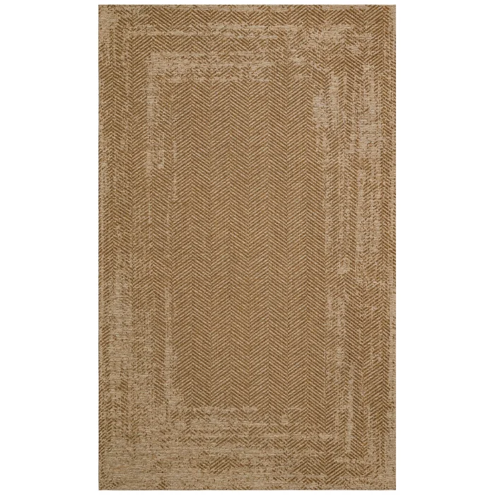 Brooklyn 04 Natural Beıge Hasır Görünümlü Kaymaz Renkli Dokuma Modern Kilim