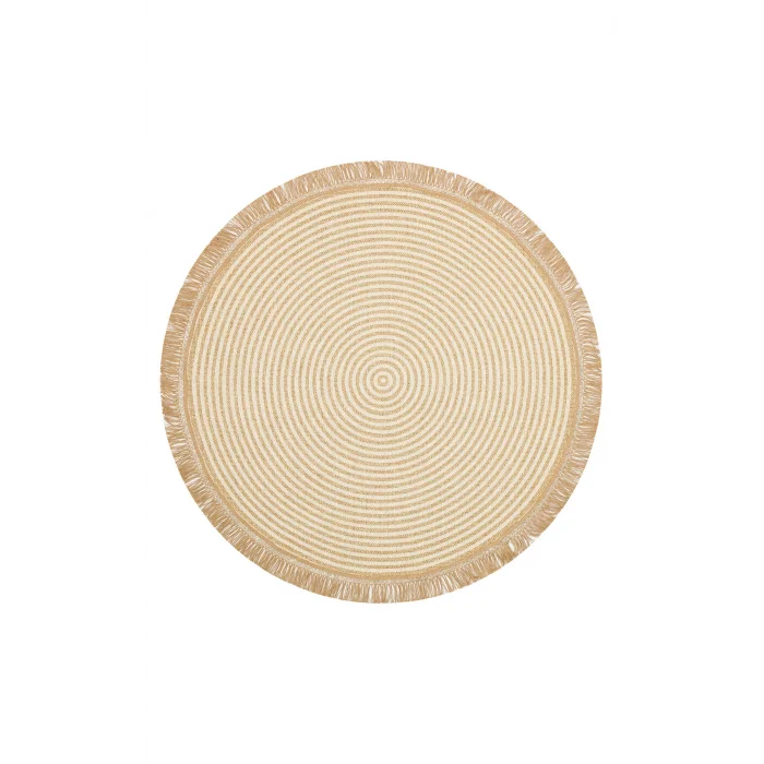 Brooklyn Brk 07 Ivory Hasır Görünümlü Kaymaz Renkli Dokuma Modern Kilim