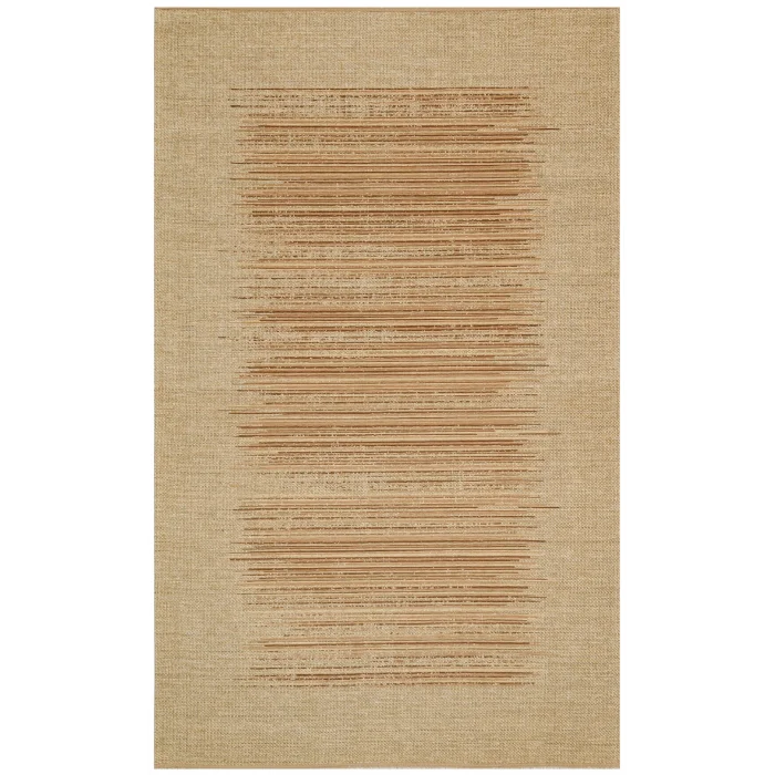 Brooklyn Brk 02 Natural Beıge Hasır Görünümlü Kaymaz Renkli Dokuma Modern Kilim