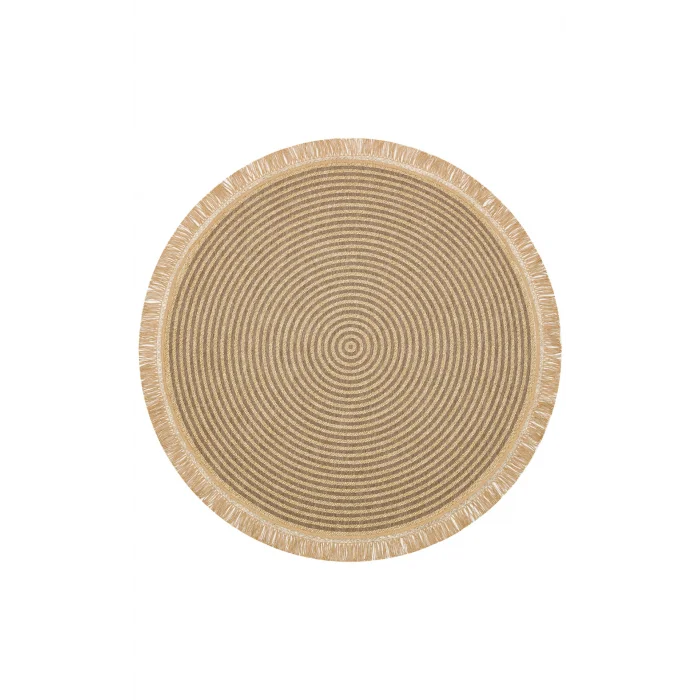 Brooklyn Brk 07 Grey Hasır Görünümlü Kaymaz Renkli Dokuma Modern Kilim