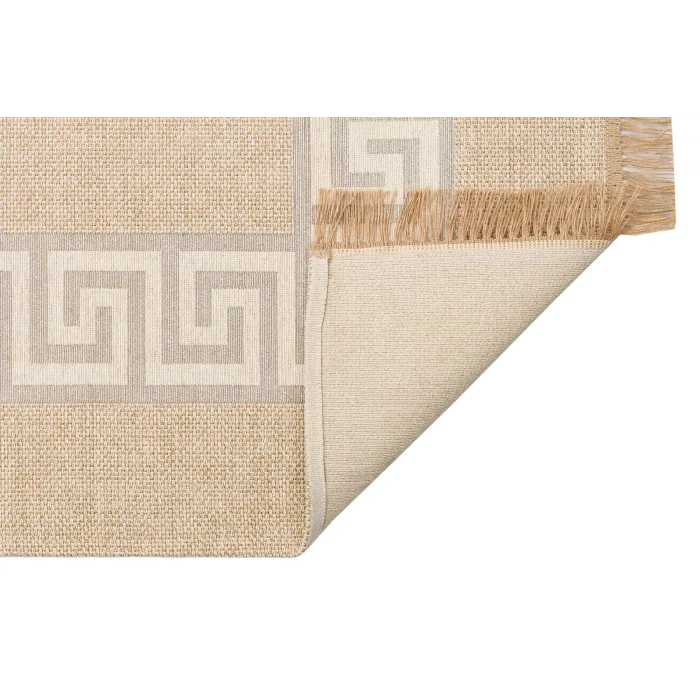 Brooklyn Brk 11 Natural Whıte Hasır Görünümlü Kaymaz Renkli Dokuma Modern Kilim