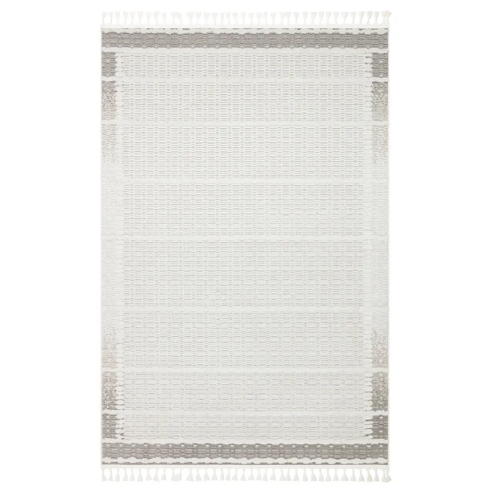 Cozy CZY 09 Cream Grey LW Hav Toz Vermez Modern Örgü Dokuma Makine Halısı