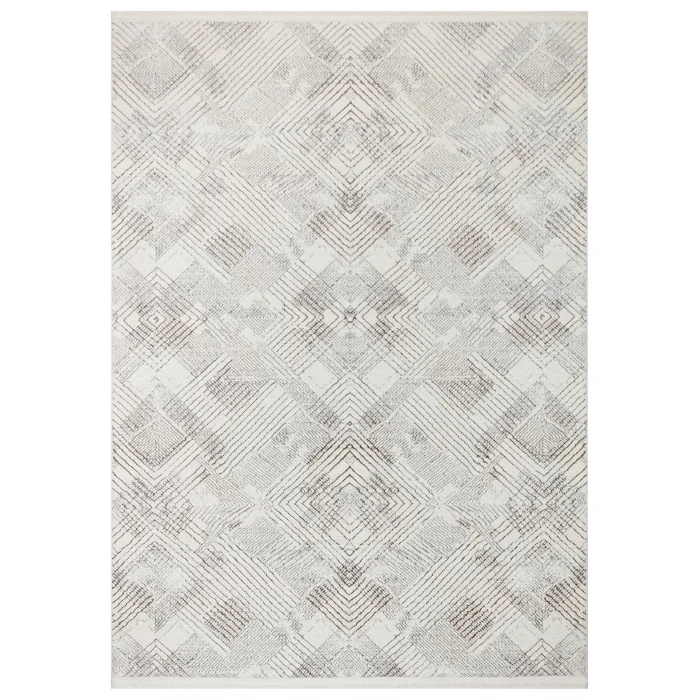 Diva 5004 Vizon Dekoratif Modern Kaymaz Tabanlı Makine Halısı