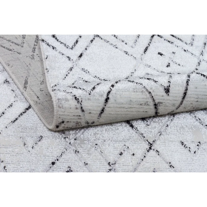 Diva 5005 Siyah Dekoratif Modern Kaymaz Tabanlı Makine Halısı