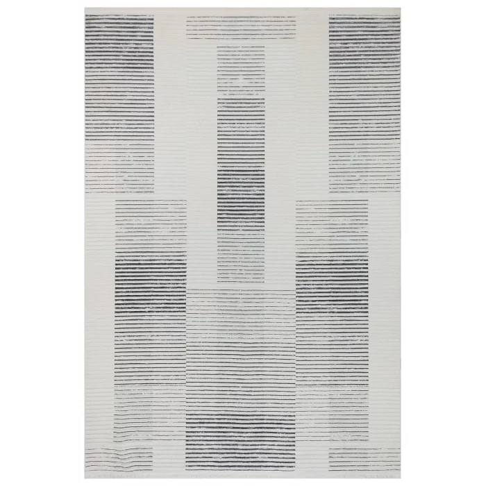 Diva 5010 Gri Dekoratif Modern Kaymaz Tabanlı Makine Halısı