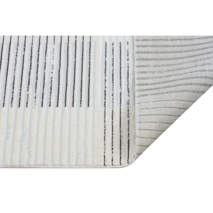 Diva 5010 Gri Dekoratif Modern Kaymaz Tabanlı Makine Halısı