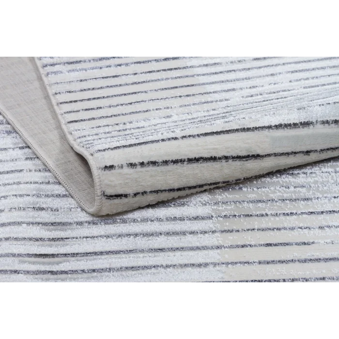 Diva 5010 Gri Dekoratif Modern Kaymaz Tabanlı Makine Halısı