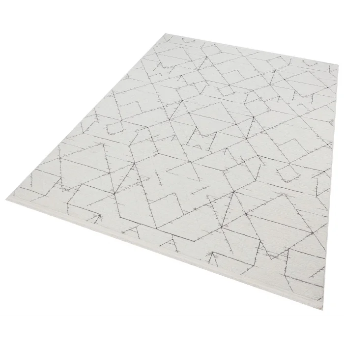 Diva 5013 Gri Dekoratif Modern Kaymaz Tabanlı Makine Halısı