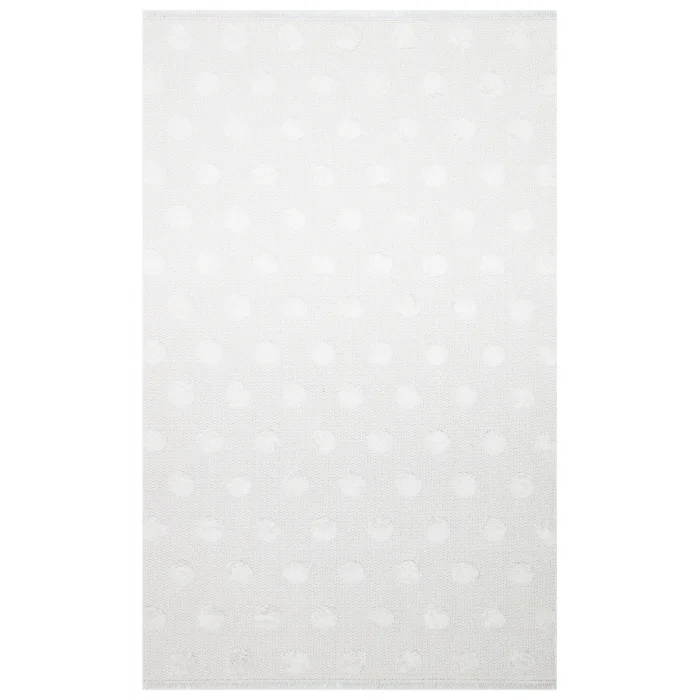 Dublin DBL 03 Cream Yıkanabilir Örgü Dokulu Naturel Pamuk Halı