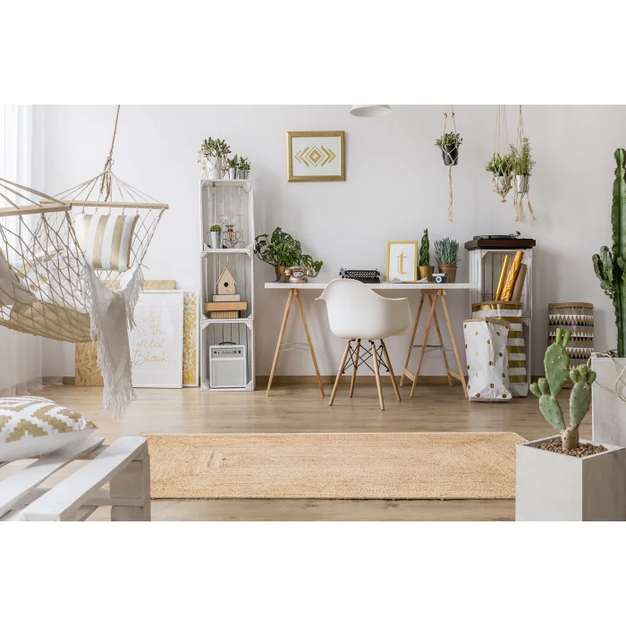 Echo Ech 10 Natural Flatweave El Dokuma Naturel Jüt Hasır Halı