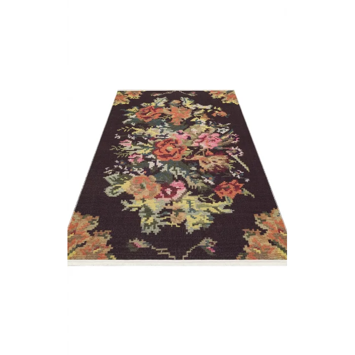 ELISTA HALI 0054 Vintage Desenlere Sahip Kaydırmaz Yıkanabilir Modern Halı