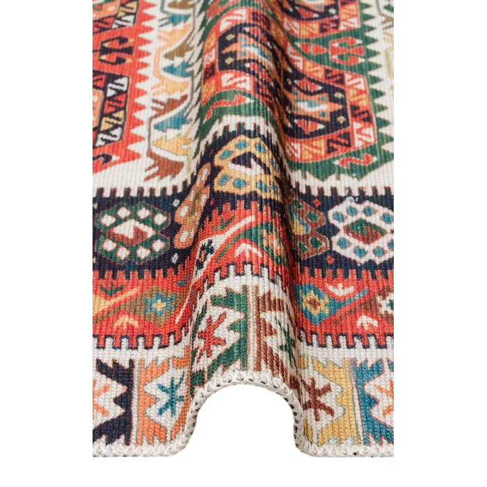 ELISTA HALI 0061 Vintage Desenlere Sahip Kaydırmaz Yıkanabilir Modern Halı