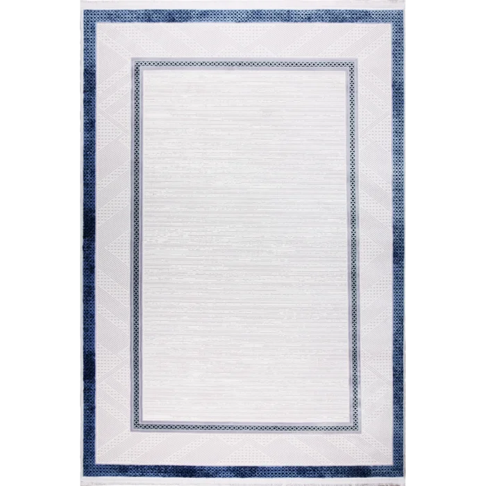 Elit 29158A Gri Mavi Akrilik Makine Halısı