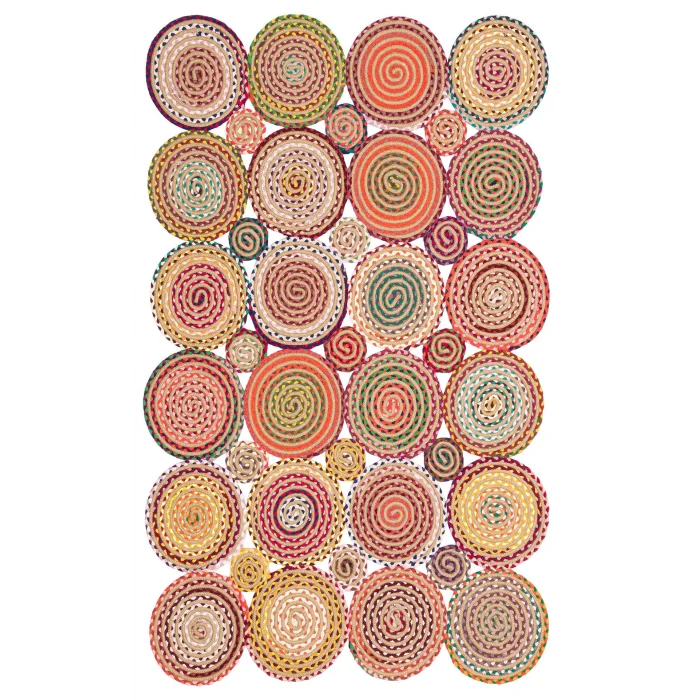 Patna PTN 01 Multy Mix Jüt Hasır Görünümlü Hav Toz Vermez Dekoratif Örgü Halı