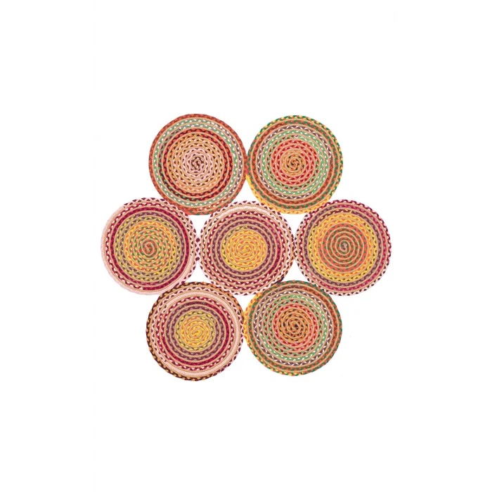 Patna PTN 09 Multy Mix Jüt Hasır Görünümlü Hav Toz Vermez Dekoratif Örgü Halı