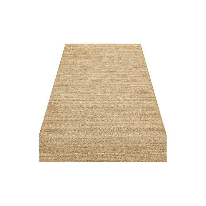 FLATWEAVE KILIM 0796 El Dokuma Naturel Jüt Hasır Halı