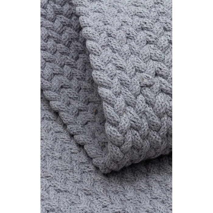 Flatweave Ptn 18 Grey Ct  Renkli Jüt Görünümlü Hasır Örgü Halı