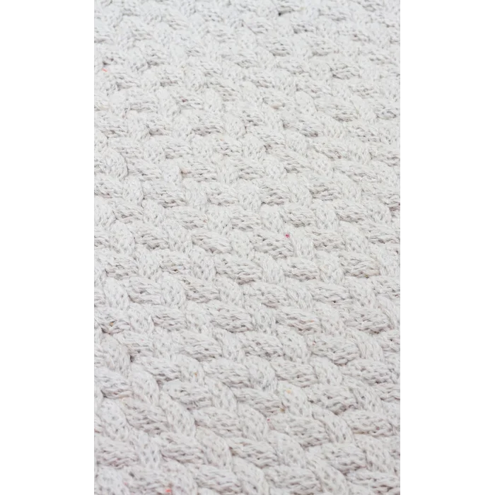 Flatweare Ptn 18 Whıte Ct Q Renkli Jüt Görünümlü Hasır Örgü Halı