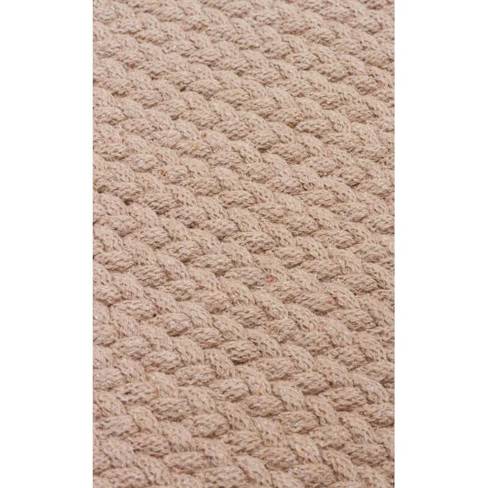 Flatweare Ptn 18 Beıge Ct Renkli Jüt Görünümlü Hasır Örgü Halı