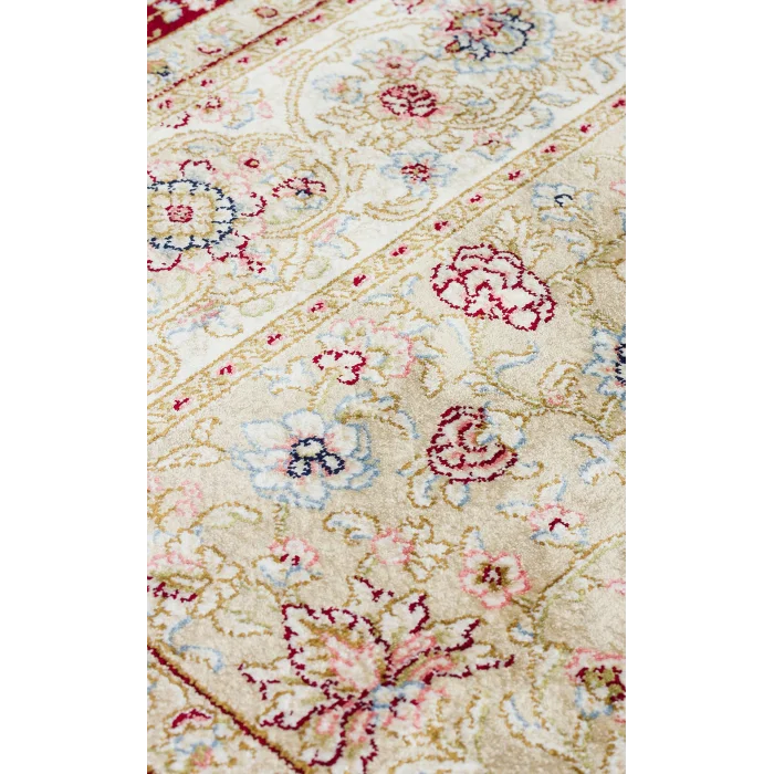 Isfahan Scd 01 Cream Red Klasik Desenli Yüksek Kalite Sık Dokuma Seccade