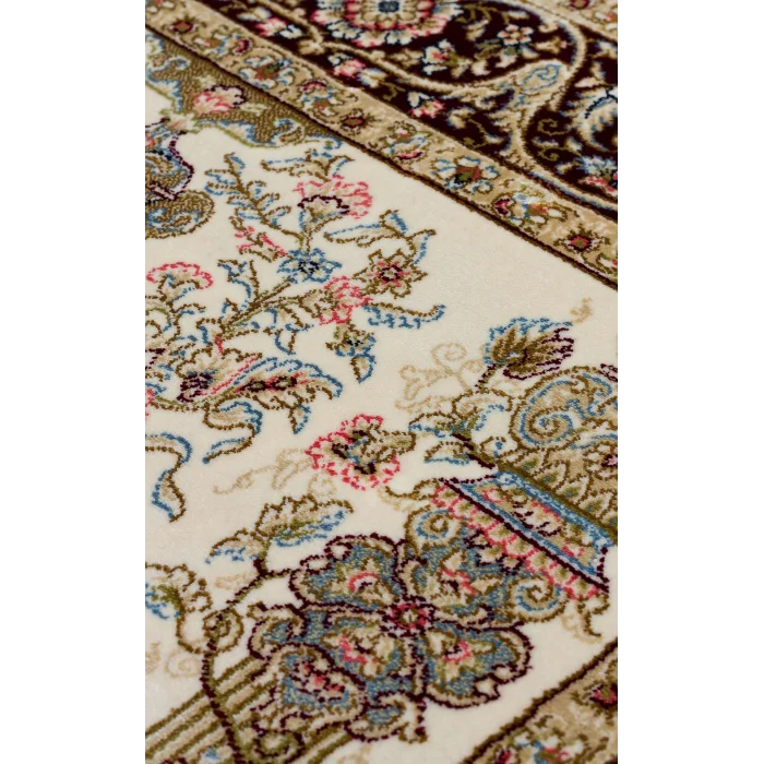 Isfahan Scd 01 Cream Red Klasik Desenli Yüksek Kalite Sık Dokuma Seccade