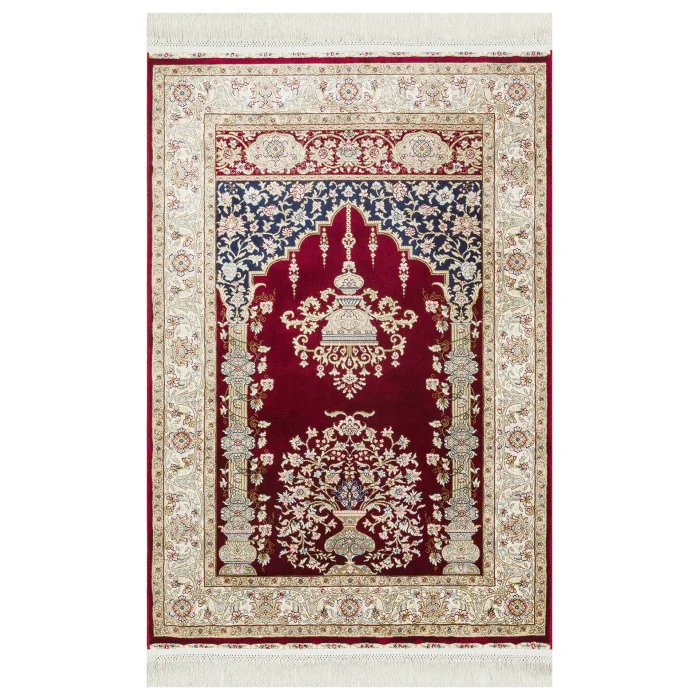 Isfahan Scd 01 Red Klasik Desenli Yüksek Kalite Sık Dokuma Seccade