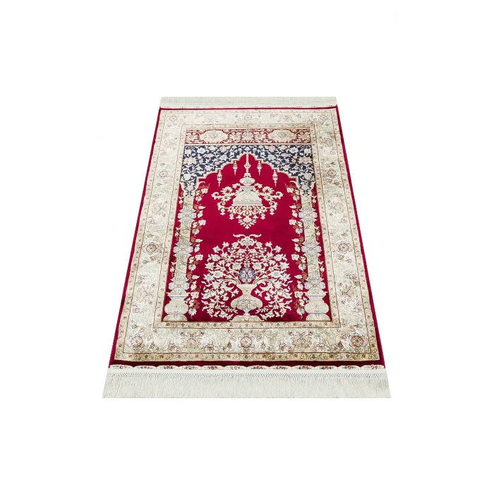 Isfahan Scd 01 Red Klasik Desenli Yüksek Kalite Sık Dokuma Seccade