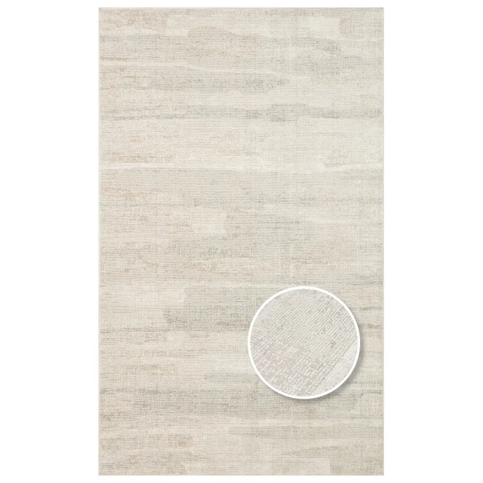 Kalahari 01 Grey Beıge Özel Dokuma Tekniği ile Üretilen Modern Sade Desenli Makine Halısı